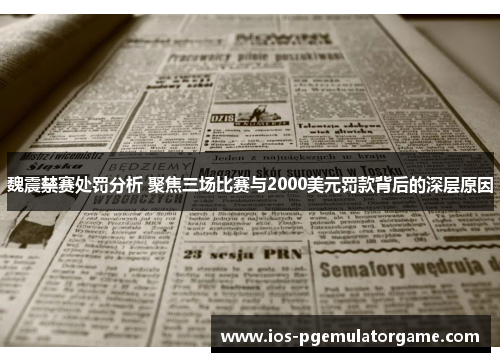 魏震禁赛处罚分析 聚焦三场比赛与2000美元罚款背后的深层原因